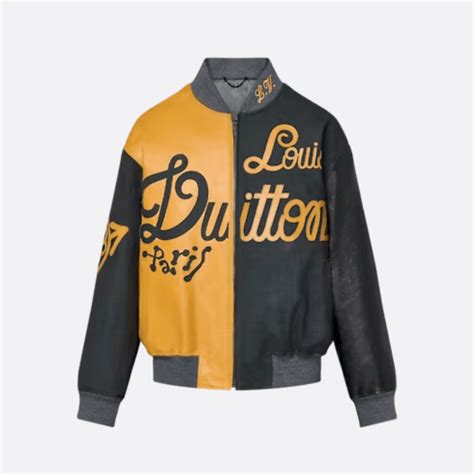 lv bomber jacket j87080|Mix Canvas Leather Bomber .